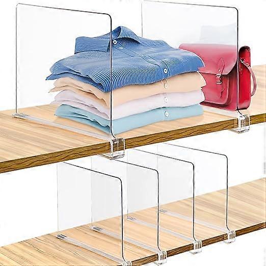 Acrylic Shelf Dividers, Clear Shelf Divider for Closets, Plastic Shelve Divider for Clothes Purses Separators, Shelves Organizer for Bedroom, Kitchen
