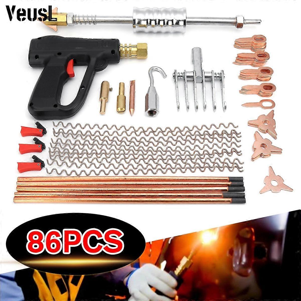 Herramienta de reparacin de carrocera de coche, Kit Extractor de abolladuras de 86 piezas, dispositivo de eliminacin de abolladuras de carrocera, mqui