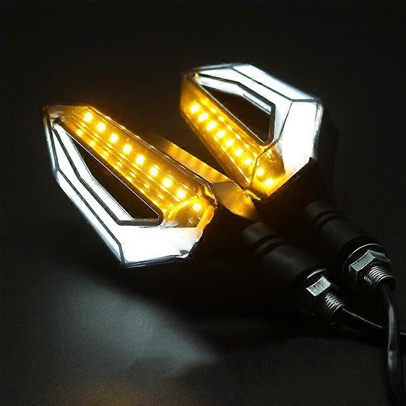 1 Pair Amber Motorcycle LED Turn Signal Universal Indicator Lamp For Honda Hornet 600 Shadow CBF 600S CB650F NC750X Suzuki SV400Motor Vehicle Lighting