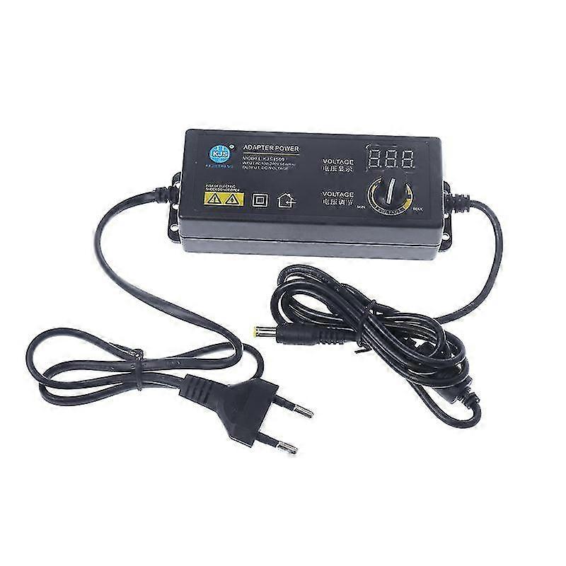 Adjustable Power Adapter With Display Screen Ac100v-240v To Dc3.8v-37v Eu Plug