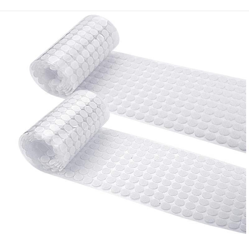 1000pcs 2/5" 10mm Diameter Sticky Back Coins Hook and Loop Self Adhesive Dots Tapes White