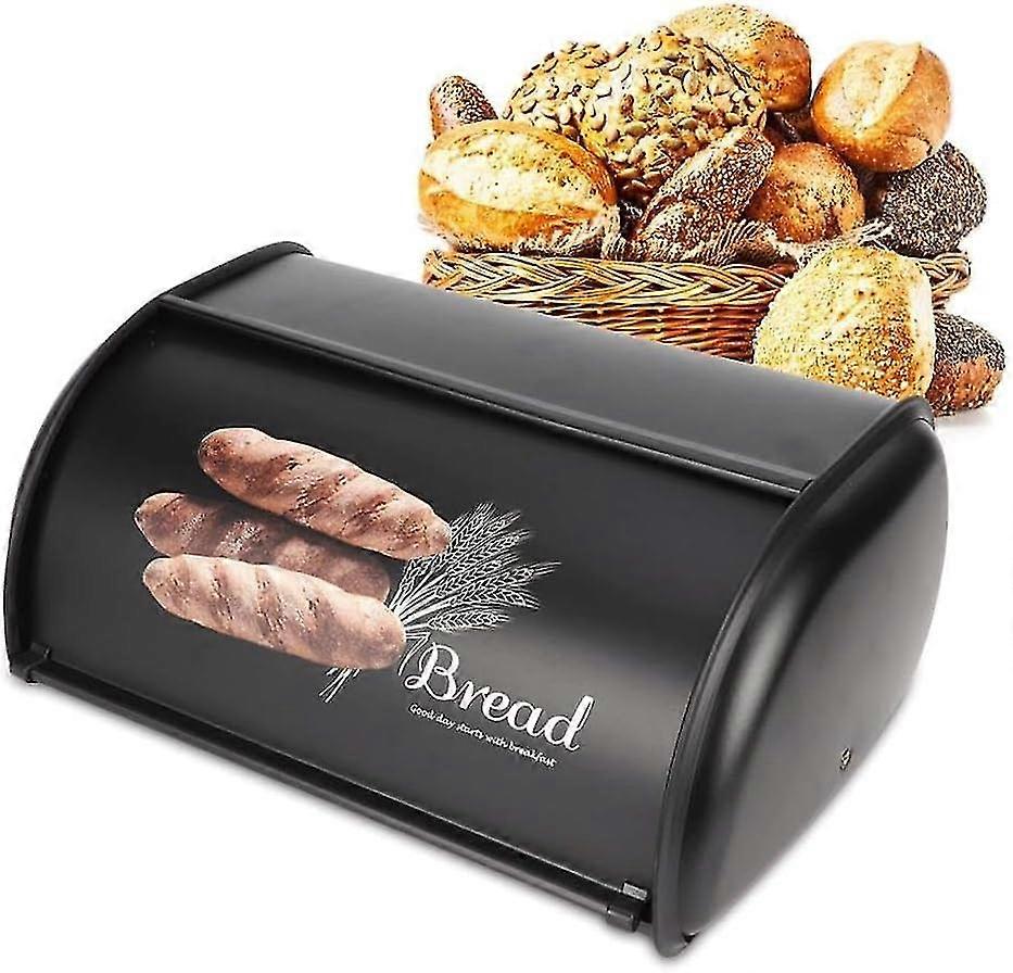 Black Bread Bin - Premium Storage Container for Essential Home Baking
