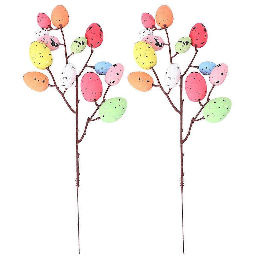 2pcs Creative Easter Egg Tree Branches Easter Egg Branches Easter Egg Stems