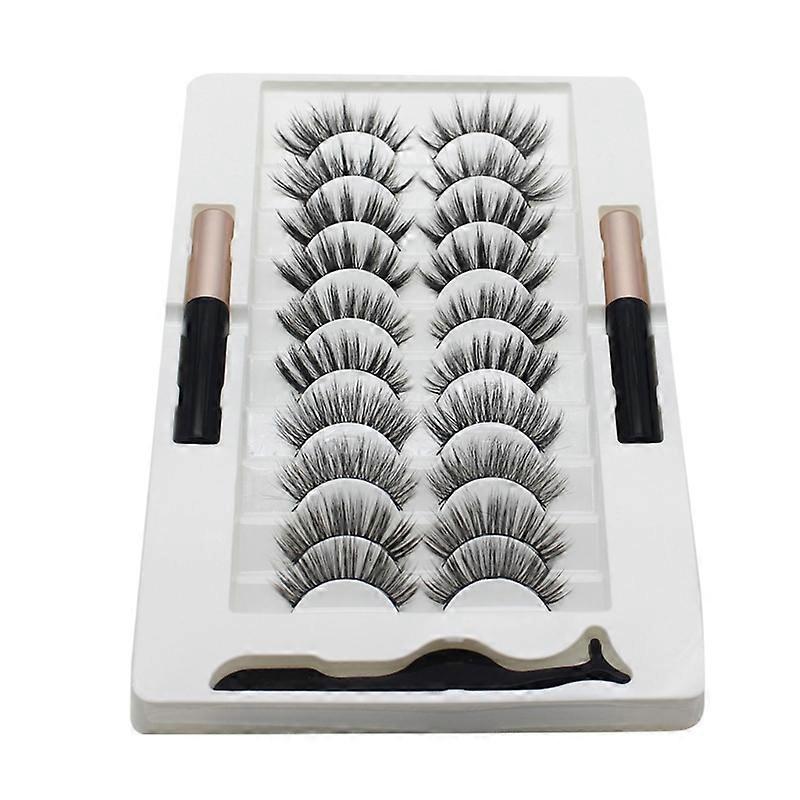 Magnetic Eyelashes and Eyeliner Kit,Magnetic Lashes with Eyeliner and Tweezers
