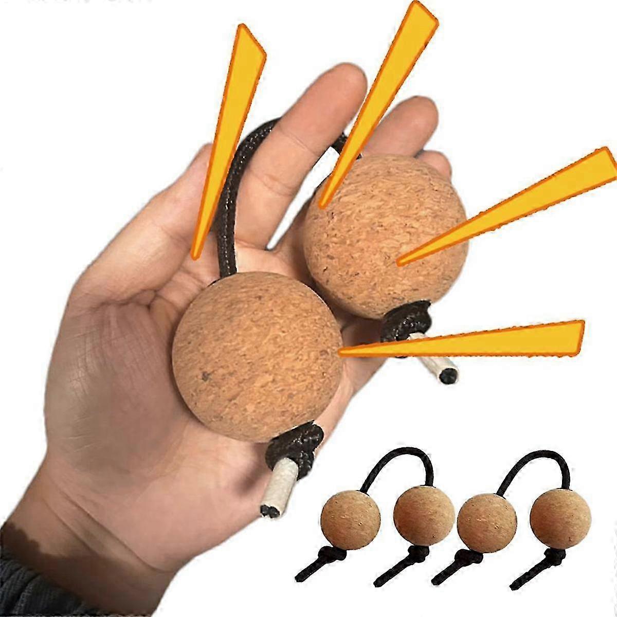 Shaker Kashaka / Asalato 2 Paires - Instrument Percussion Rythmique En Liège Pour Débutants Et Pros
