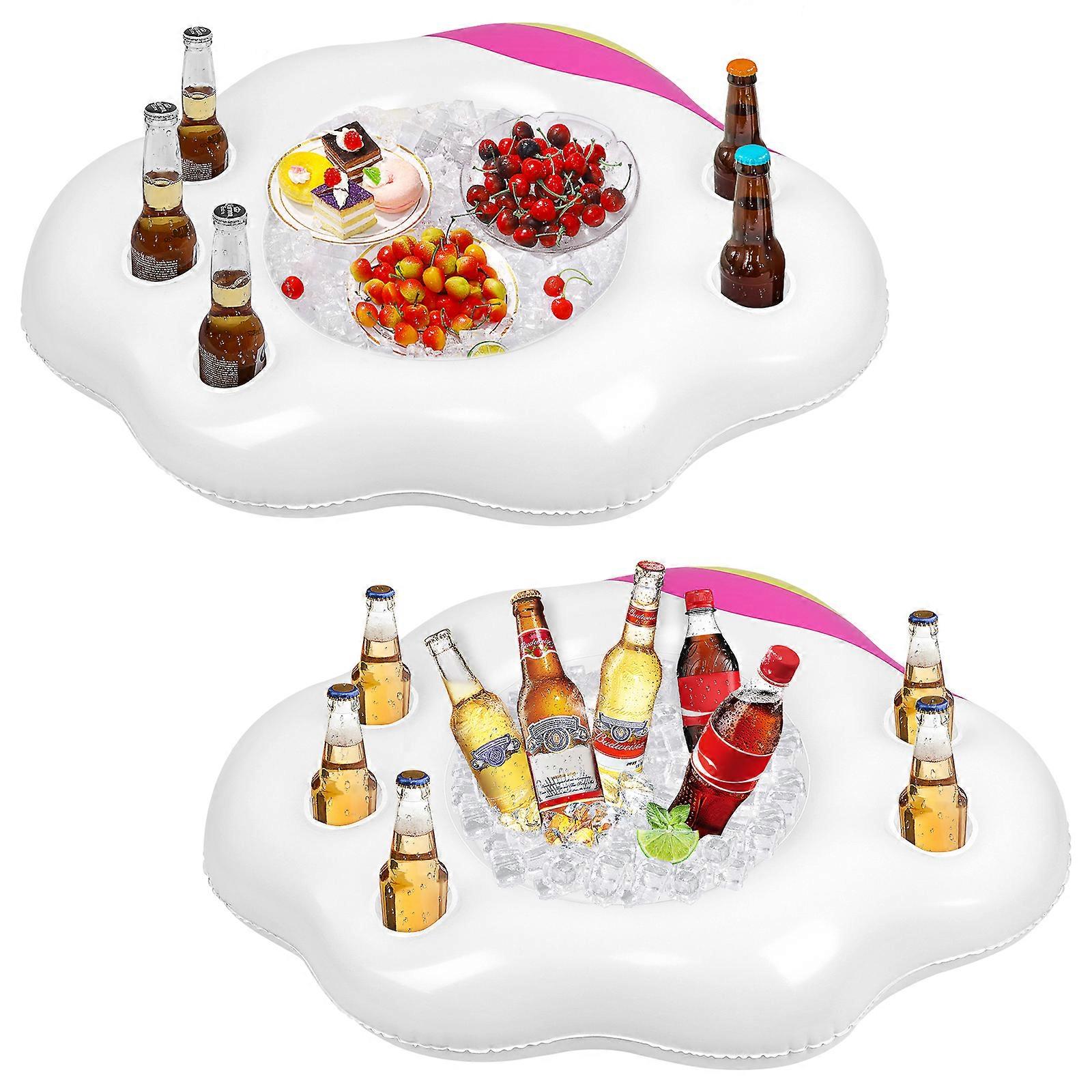 Pallet Pool Serving Bar Inflatable Food Holder Inflatable Drink Serving Tray Ice Cooler Pool Beach