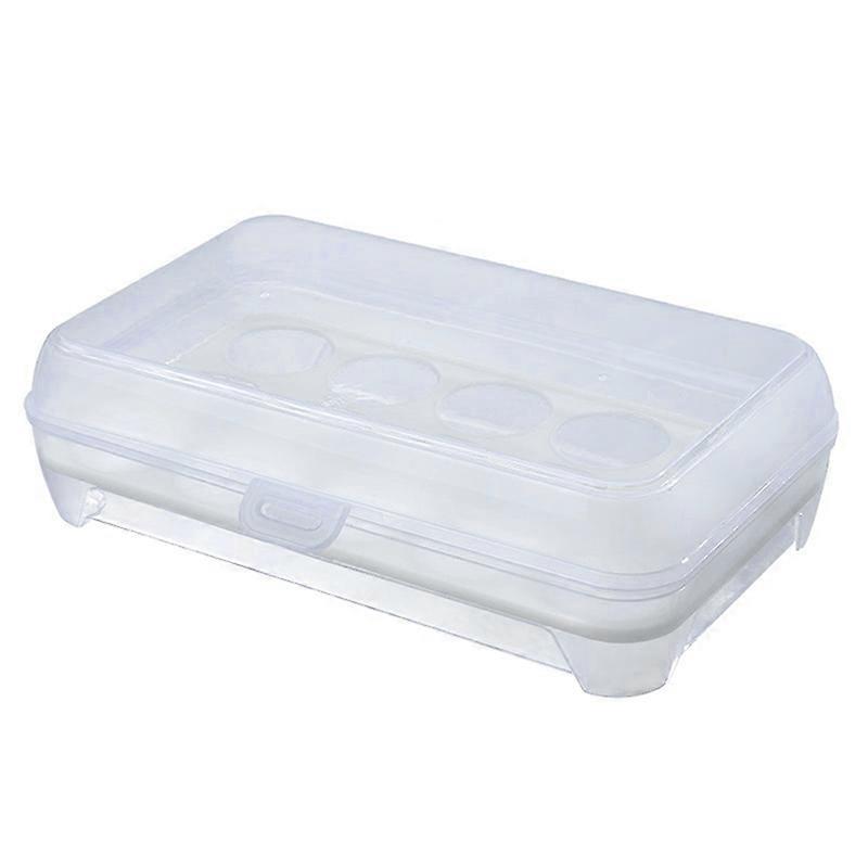 Egg Storage Box High Capacity Anti-Collision Transparent Visible 15 Grid Refrigerator Egg Fresh-keeping Box Kitchen Accessories JIKAIX