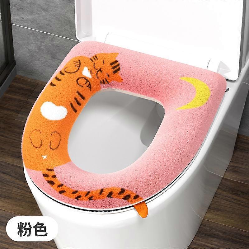 WC-párna egész évszakos univerzális WC-fedél párnagyűrű háztartási téli ülés vízálló szép sűrített WC-szőnyeg