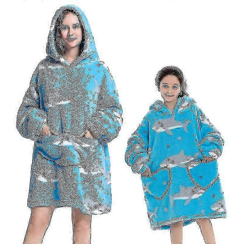 Winter Sherpa Blanket Plush Fleece Family Matching Hoodie Girl Sweatshirt Avocado Homewear-a