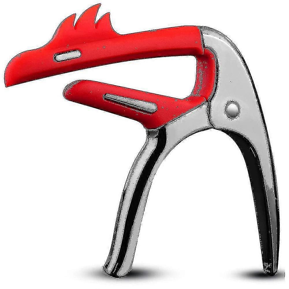 Gitarr Capo, capo kompatibel med akustisk gitarr, Quick Change Capo, silver