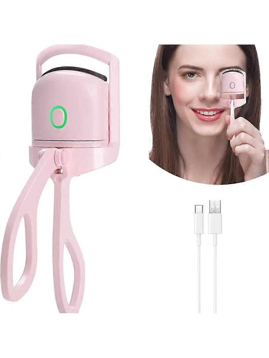 Usb Rechargeable & Heated Portable Eyelash Curler, Natural Long Lasting Curling, Compact & Convenient Design For Women, Suitable For Home And Travel U