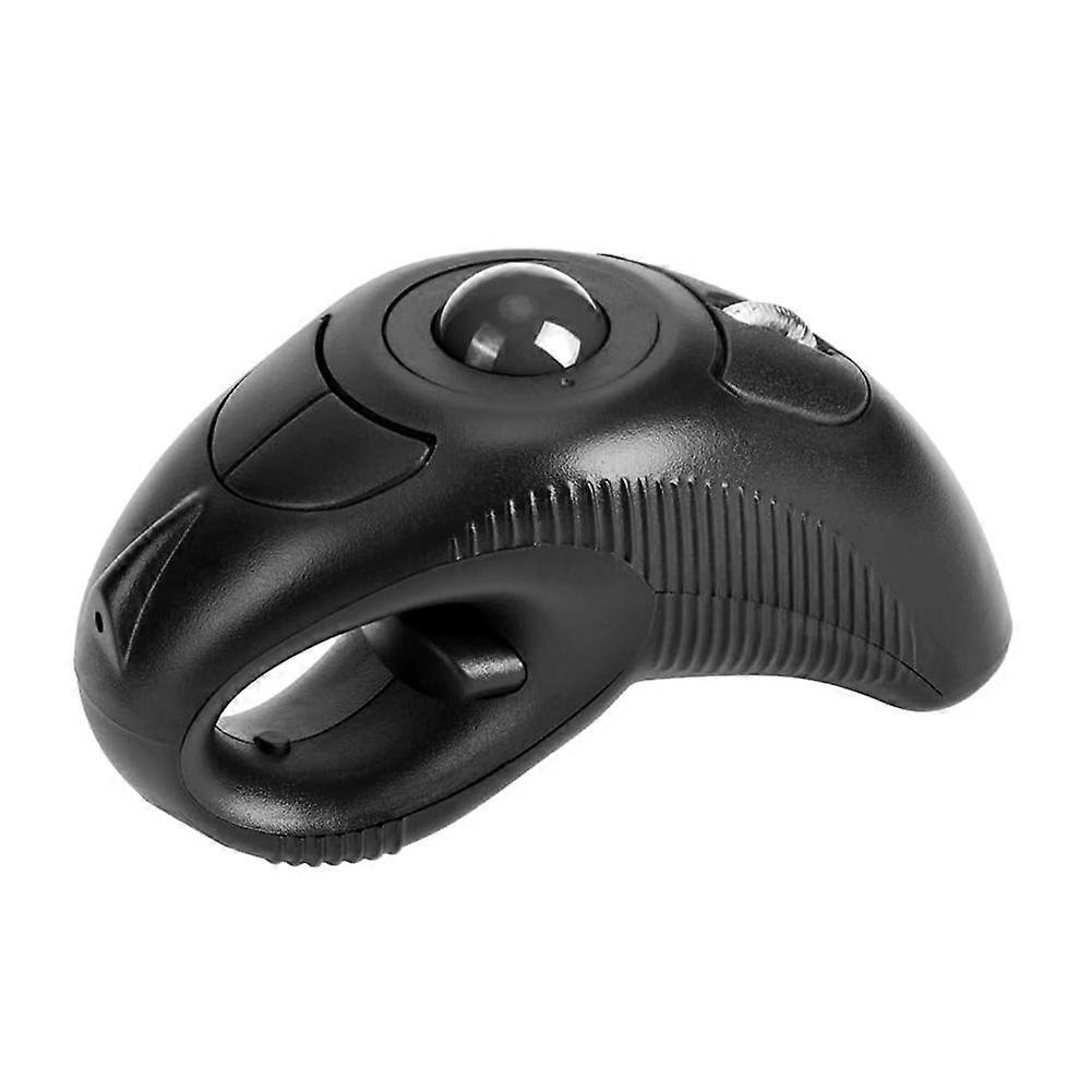 Y-10W Wireless USB Handheld Finger Trackball Mouse with Laser Pointer for Left Right Hand (No Batter