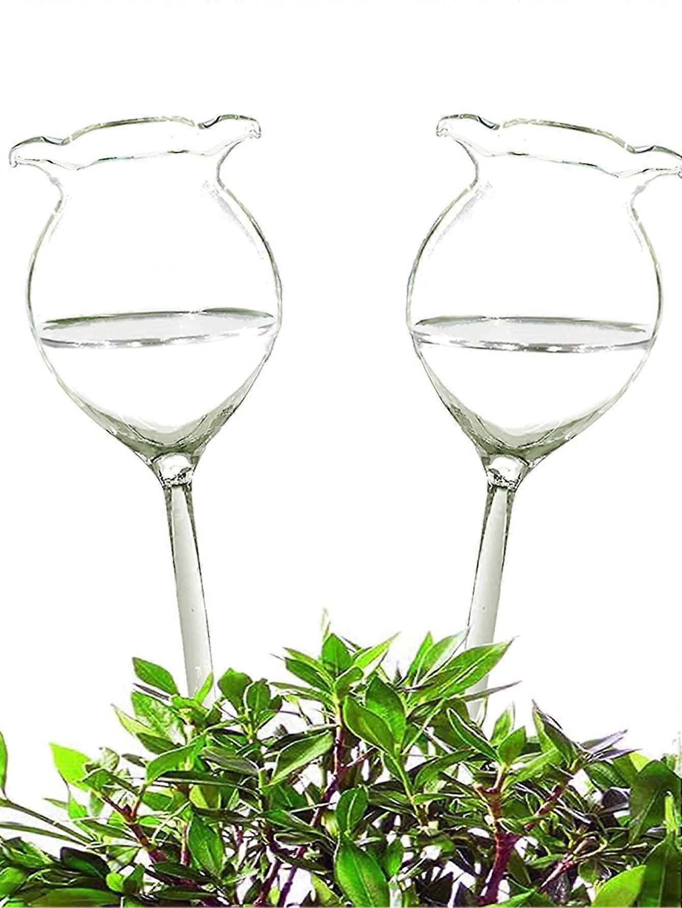 Abreuvoir pour plantes Globes d’arrosage automatique Pointes d’arrosage automatique, Ampoules d’eau pour plantes en verre transparent soufflé à la main, appareils pour l’intérieur et l’extérieur, remplir par le haut
