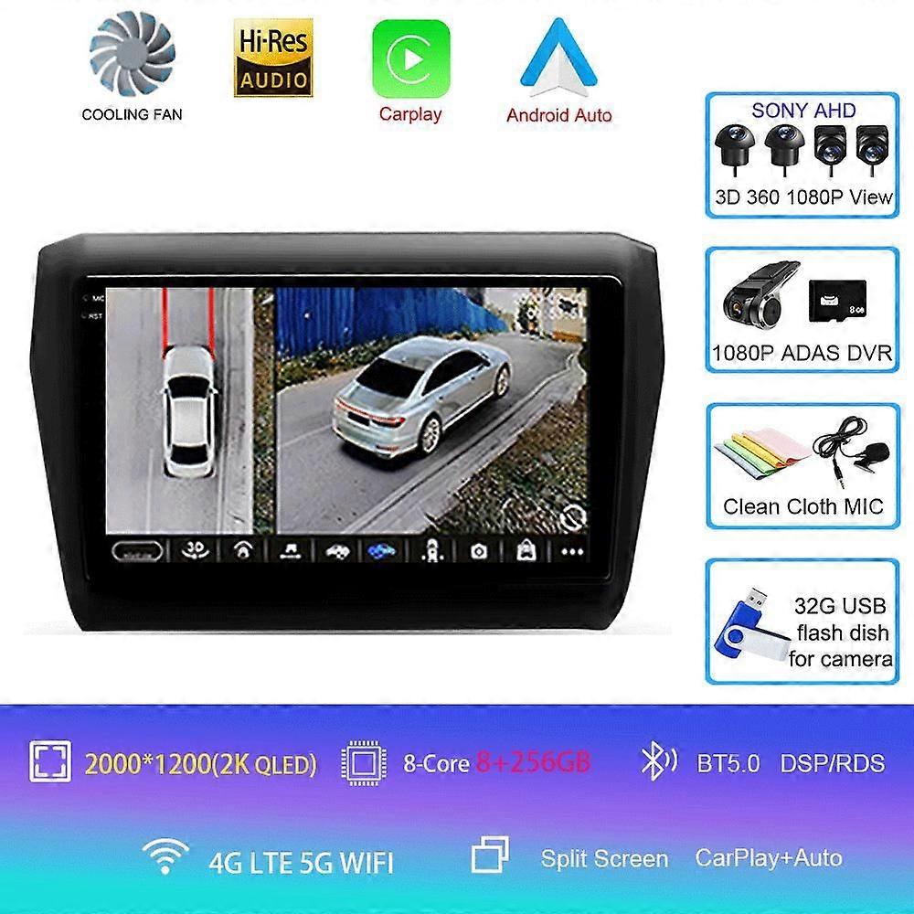 カーラジオAndroid 14 Carplay Auto 2kスクリーンマルチメディアプレーヤースズキスイフト2016 - 2020オートラジオGPSステレオ2dinヘッドユニット