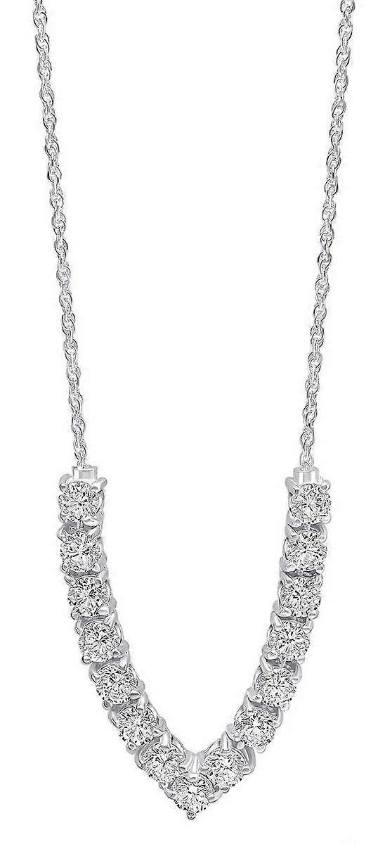 Beginnings V Shape Statement Necklace - Silver