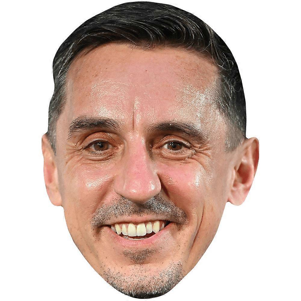 Gary Neville (Stubble) Celebrity Mask, Flat Card Face