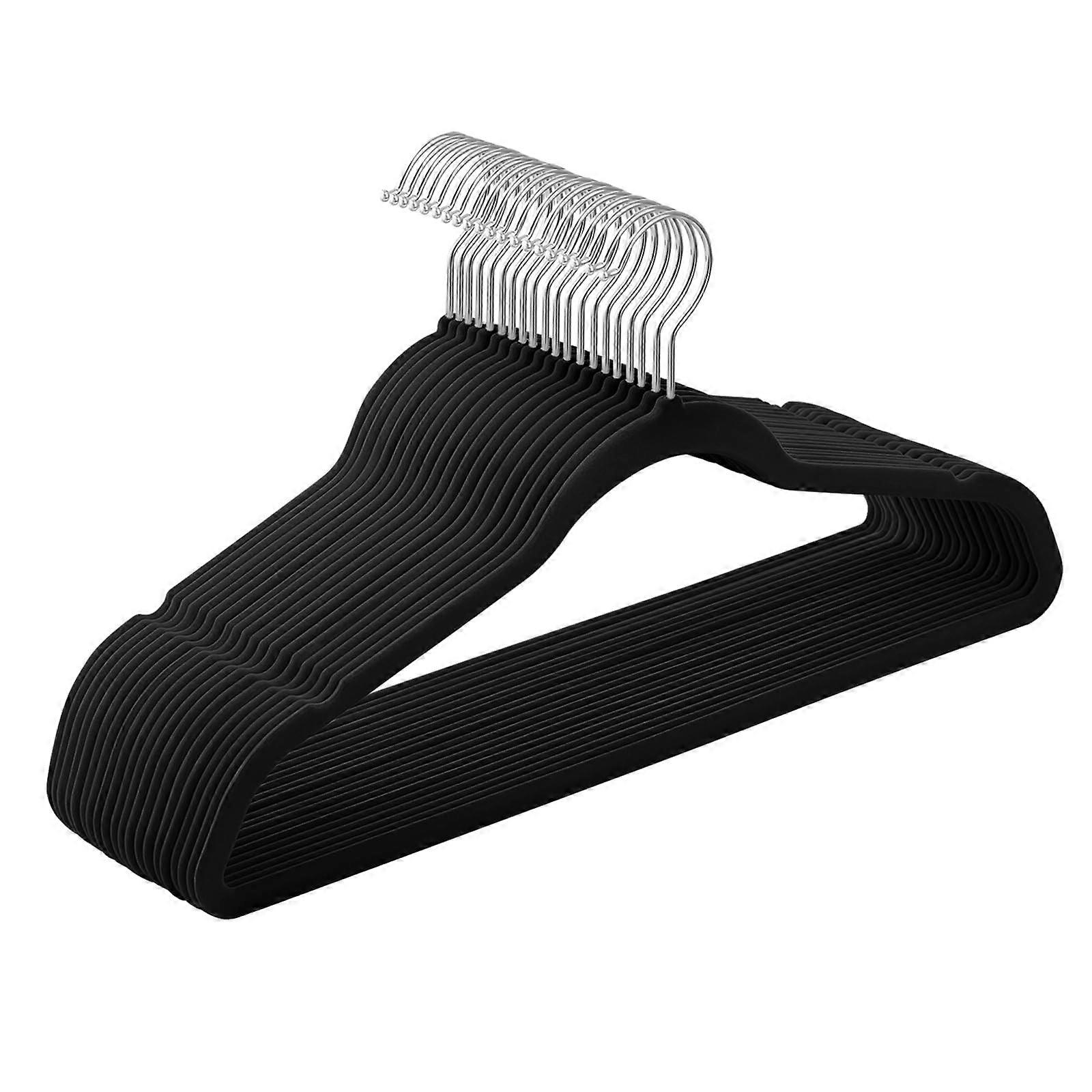 20 Velvet Hangers, 41.5 cm Wide, Space-Saving, High Load Capacity, 360° Swivel