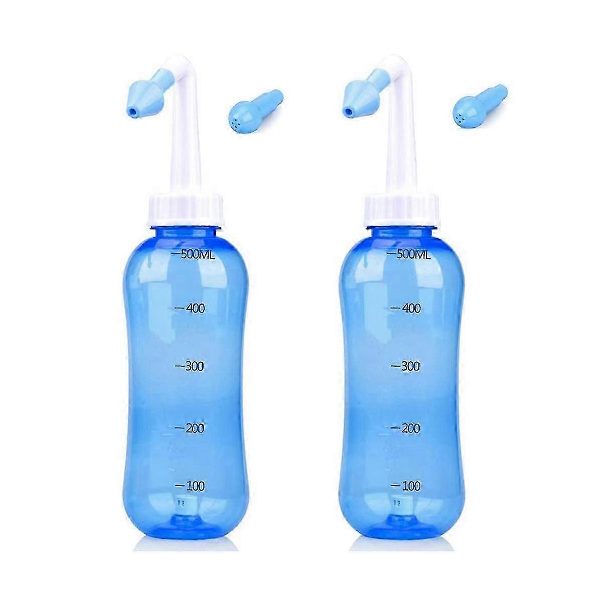 2PCS 500Ml-ノーズウォッシャー用ノーズクリーナー、ノーズウォッシャー(500Mlボトル)
