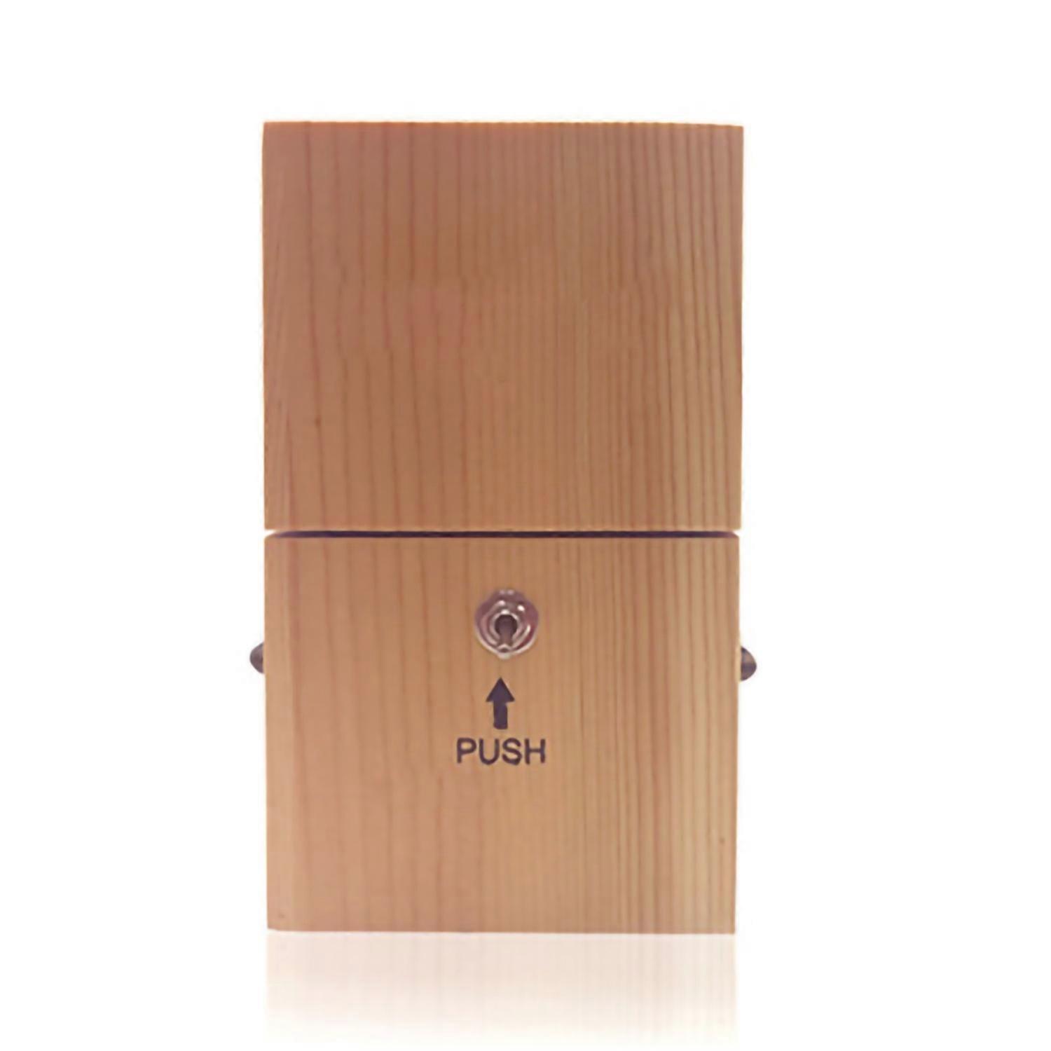 Useless Box Decompression Environmental Friendly Natural Pine Pointless Box with Metal Buttons for K
