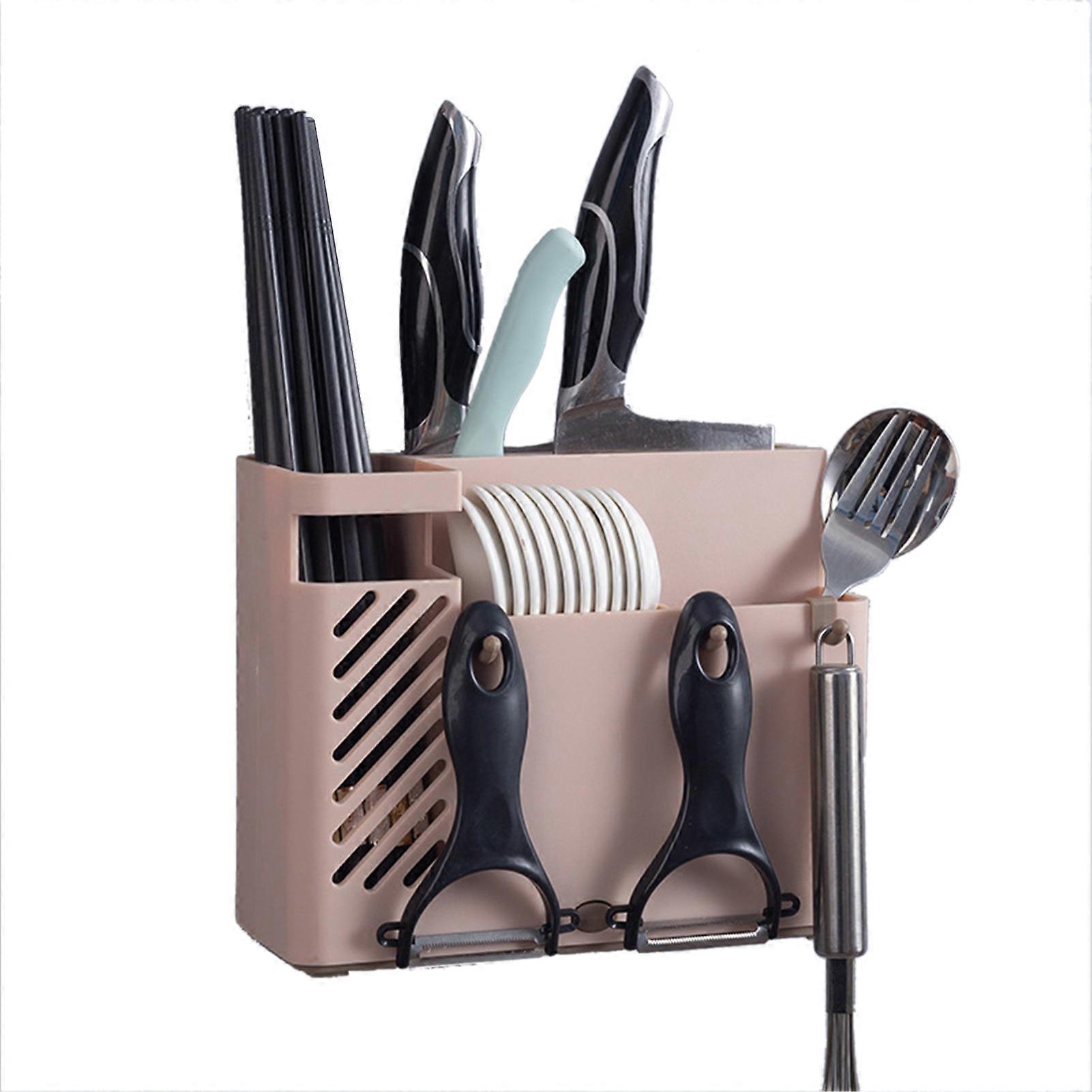 Cutlery Holder Multifunctional Wall Mounted Chopsticks Drying Rack for Home Kitchen