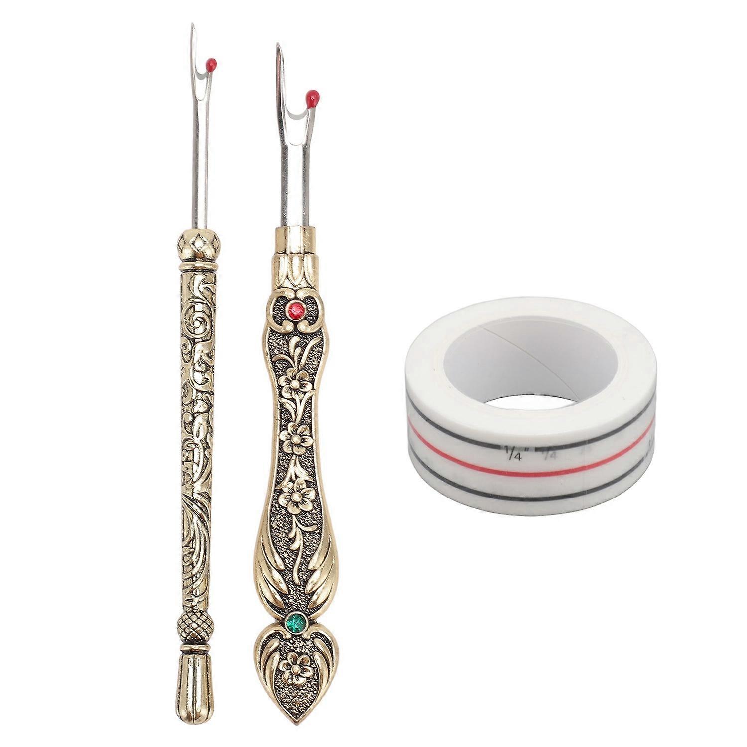 2pcs Retro Seam Remover Exquis DIY Retrait Rapide Retrait Main Stitch Remover avec Ruban de Position De Couture