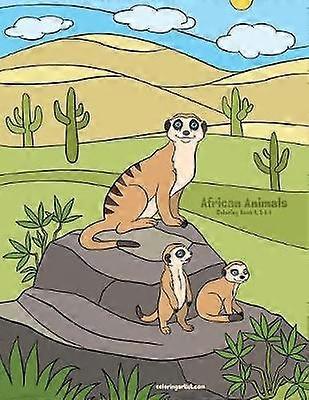 African Animals Coloring Book 4 5  6