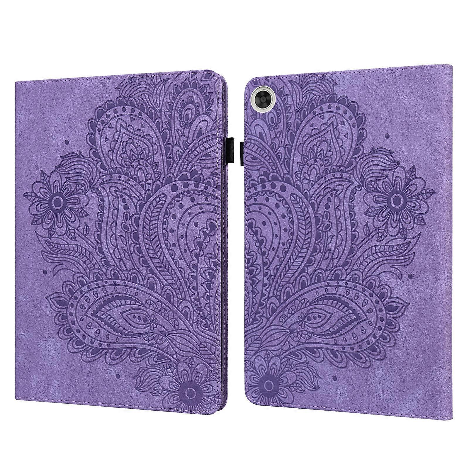 Para Huawei Enjoy Tablet 2 10,1 polegadas Pavão em relevo padrão TPU + PU Capa de Tablet de Couro