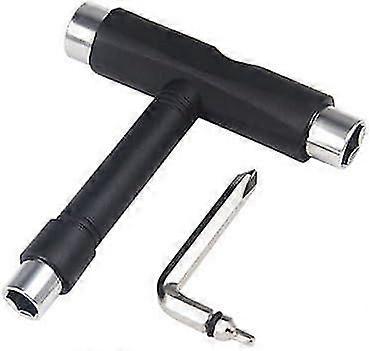 Skateboard Tool, All-in-one Skate Tools With T Allen Key And L Phillips Screwdriver, T-tool Wrench compatible Skateboard Scooter Longboard Miniboard B