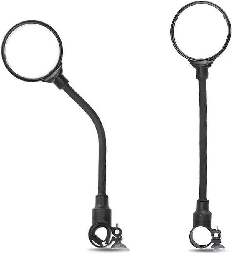 2 Pieces Bicycle Rearview Mirror, 360° Rotatable Adjustable Accessory Mirror, HD Wide Angle Safety Bicycle Rearview Mirror for Mountain Road Bikes
