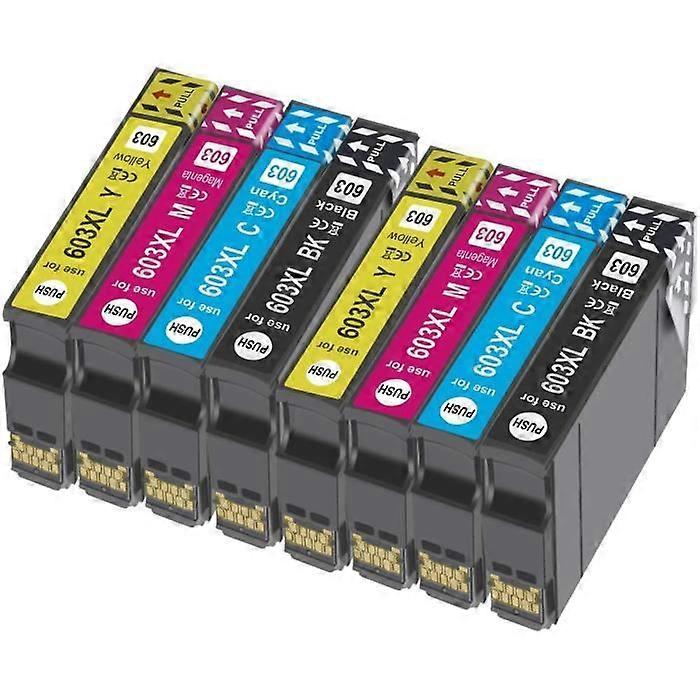 Caidi 8X 603 XL with Compatible Epson 603 603XL Multipack Ink Cartridges, for Epson Expression Home XP-2100 XP-2105 XP-3100 XP-