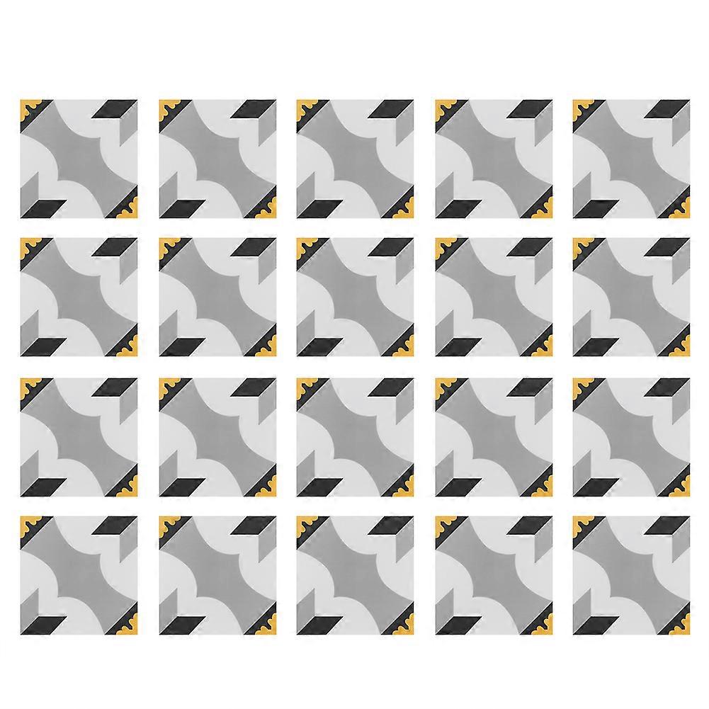 Ceramic Tile Sticker 20 Pack Non Slip Wall Floor Sticker For Kitchen And Bathroom