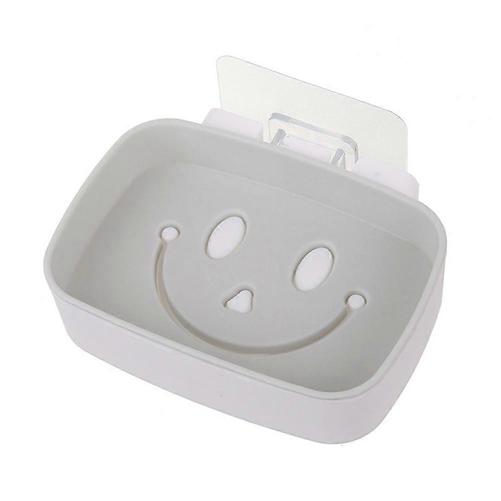 Double Layer Adhesive Wall-Mounted Soap Dish Dispenser Storage Box for Bathroom, Kitchen, Waterproof Plastic, Easy Installation