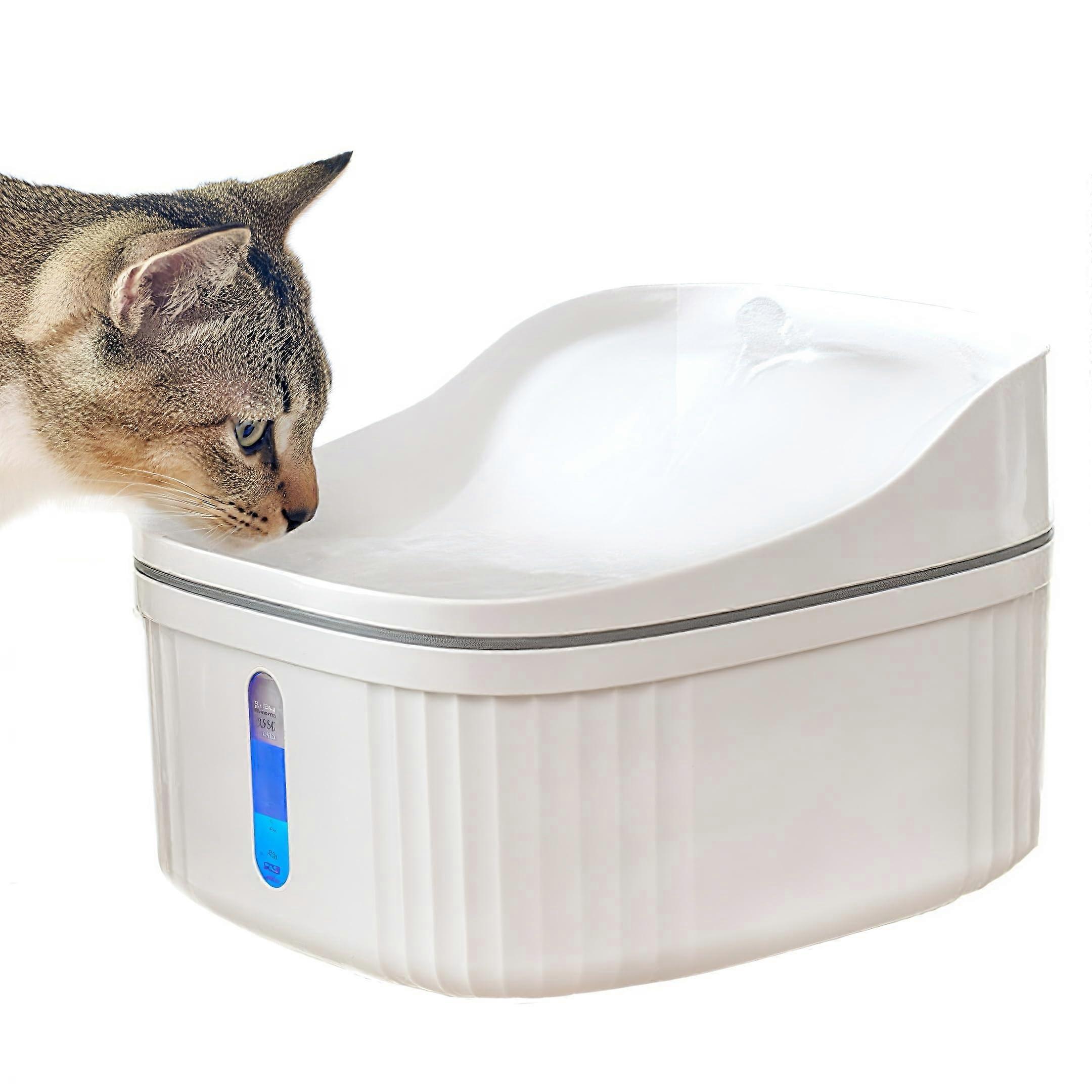 Cat Water Fountain 3L Capacity Automatic Pet Fountain With LED Light And Water Level Window