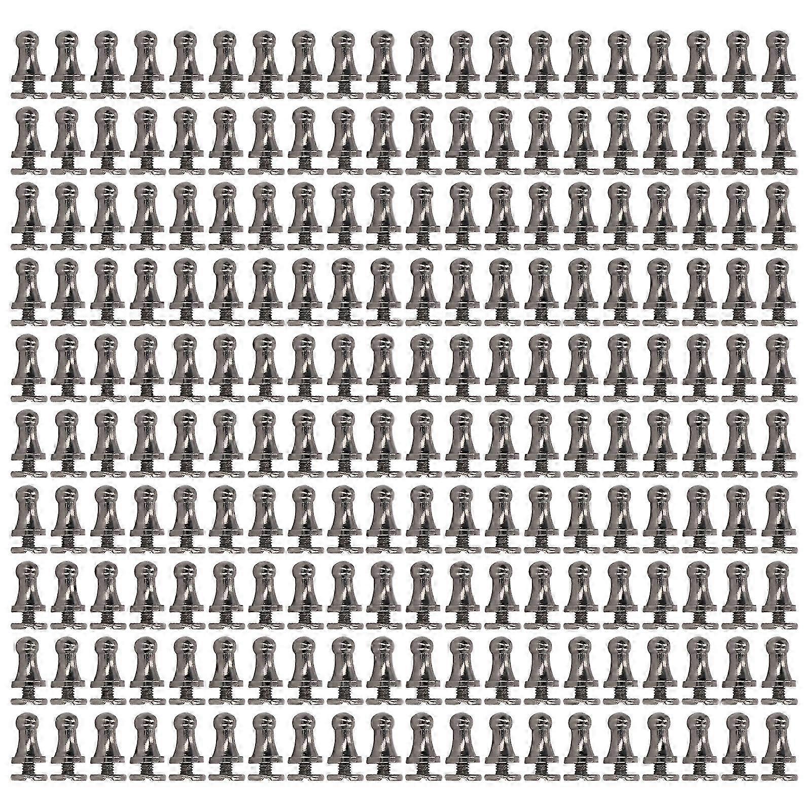 200set Copper Rivets 6mm 4mm DIY Interesting Multiple Specifications Luggage Accessories for Crafting Projects Gray