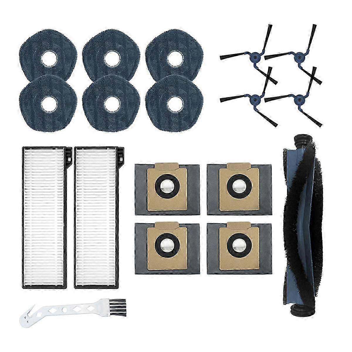 X10 Pro Omni 用アクセサリー:ローラーブラシ 1 個、フィルター 2 個、モップパッド 6 個、サイドブラシ 4 個、ダストバッグ 4 個、C 1 個