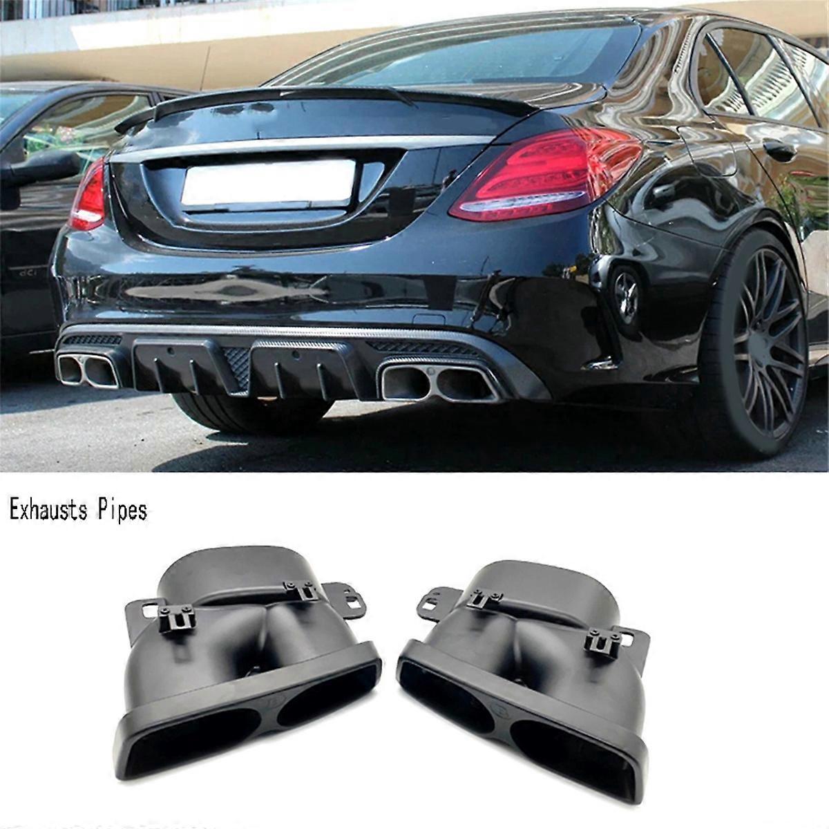 2X Exhausts Pipes For C63/S W204 S W205 W212 15-18