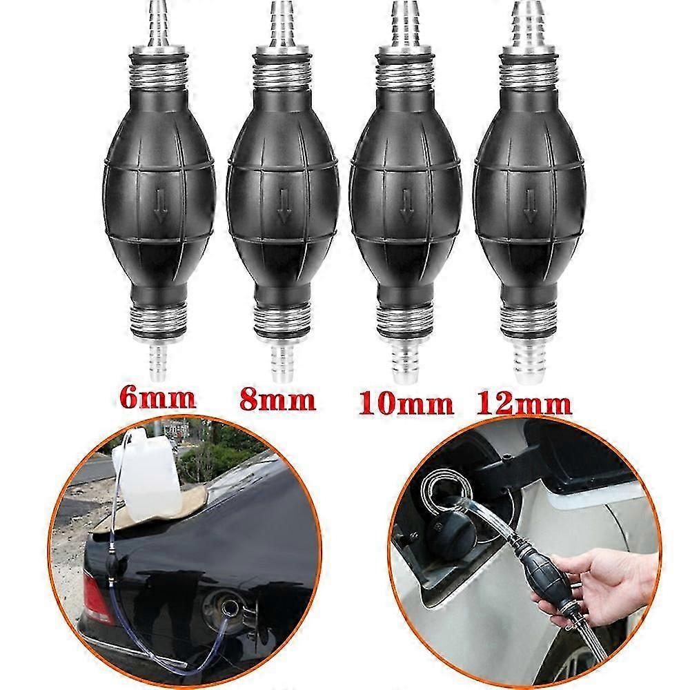 6 مم / 8 مم / 10 مم / 12 مم خط مضخة الوقود اليدوية المطاط الألومنيوم اليد التمهيدي لمبة نقل زيت الديزل لقارب السيارة البحرية Outboard_Lucky_B