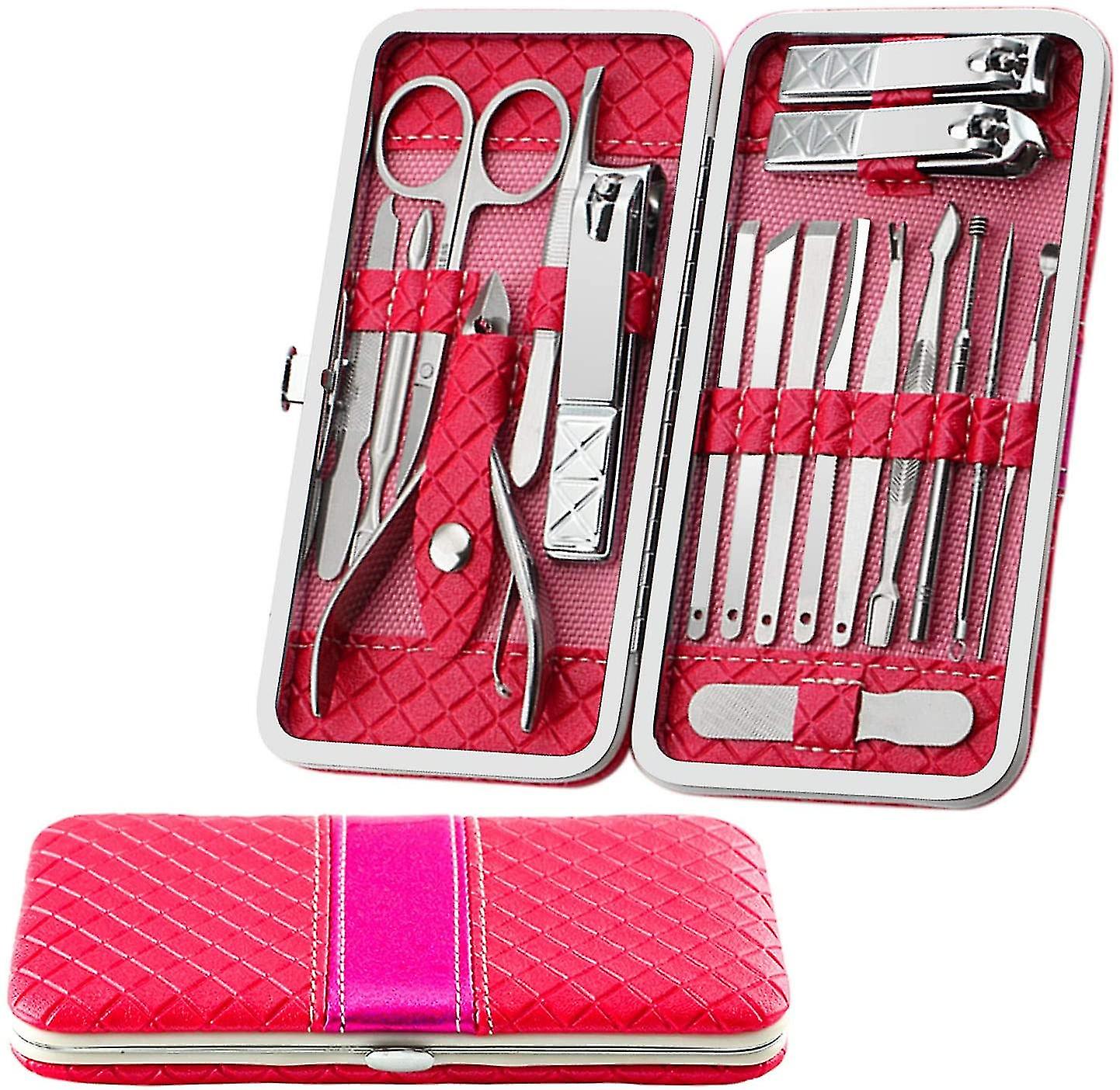 Maniküre Set Fixget Nagelpflege Professional Reise Maniküre Pediküre Set 18pcs