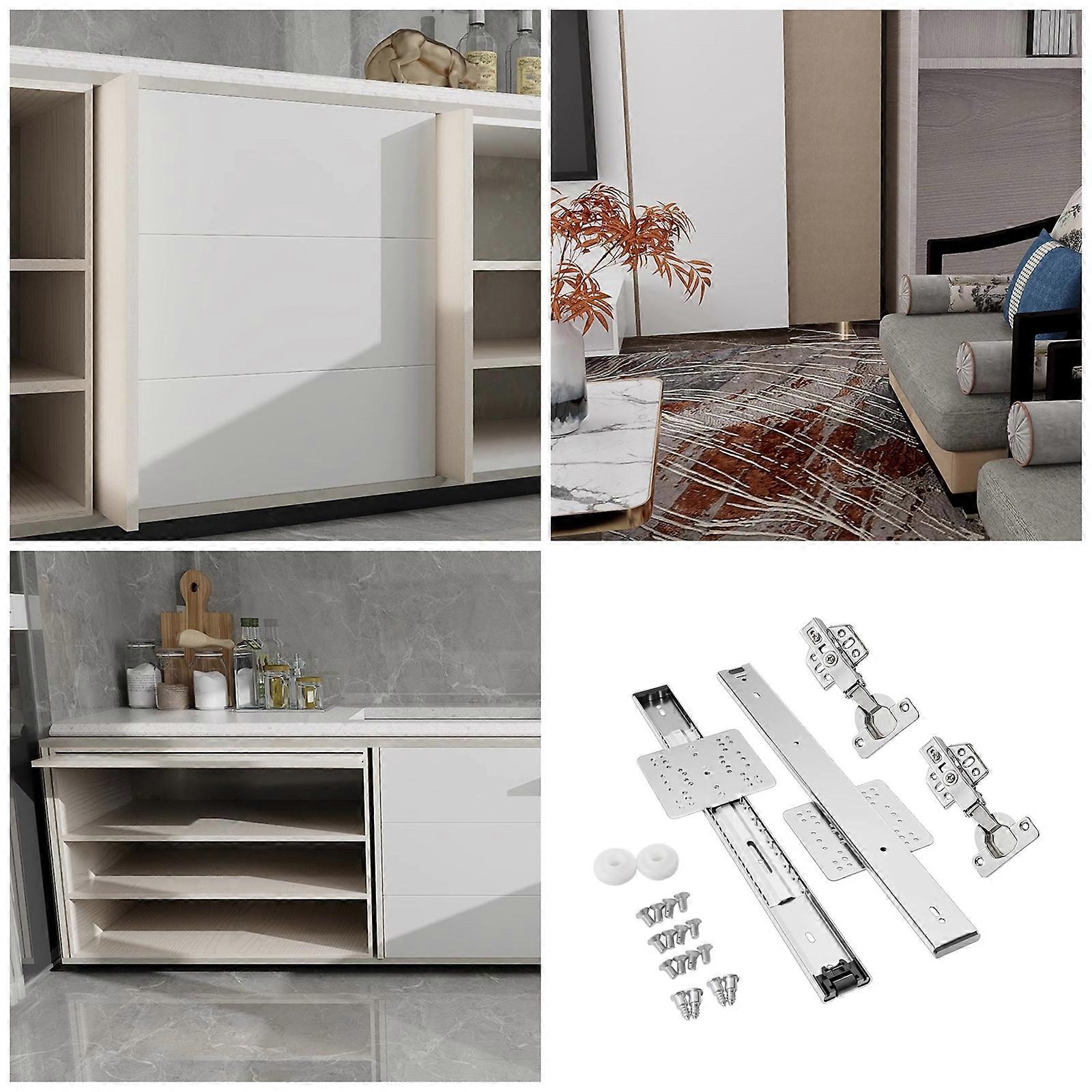 Smooth and Quiet Folding invisible Door Rail Cabinet Door Sliding ...