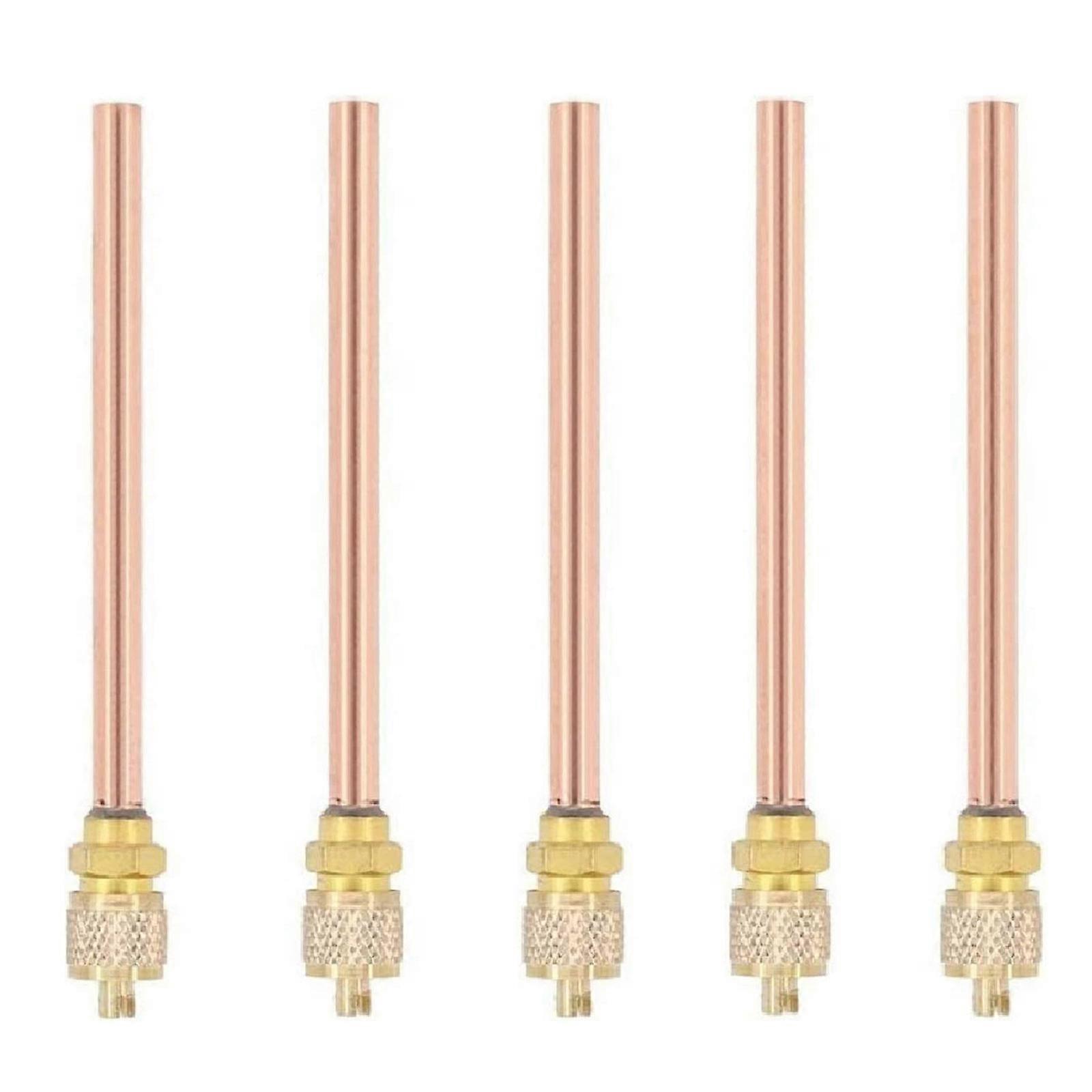 Service Access Valve Lot of 10 Heavy Duty Brass Copper-Filling Access Valves + Core & Cap Stem Remover for R22 R12 R134