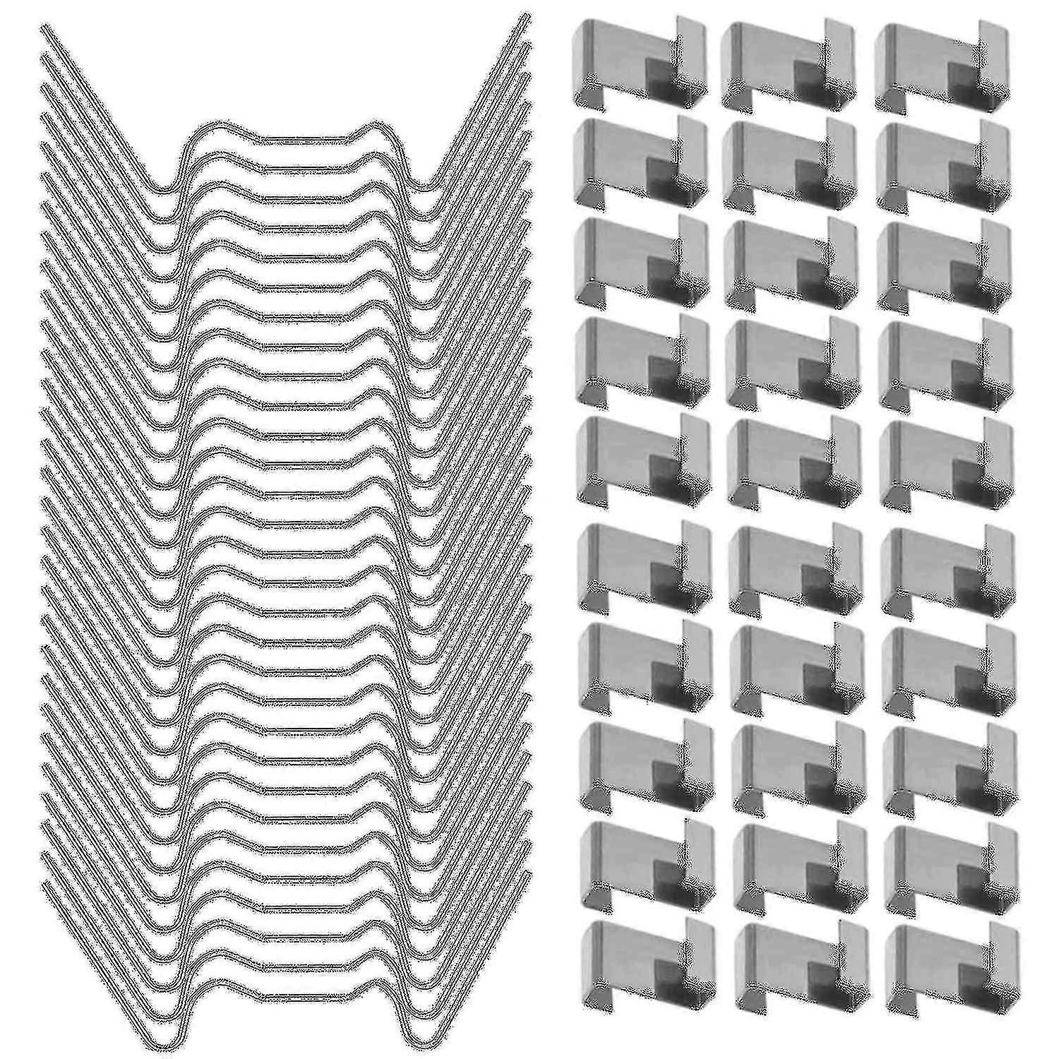 100pcs الدفيئة كليب للزجاج، الفولاذ المقاوم للصدأ الدفيئة نافذة كليب الزجاج جزء Fixin