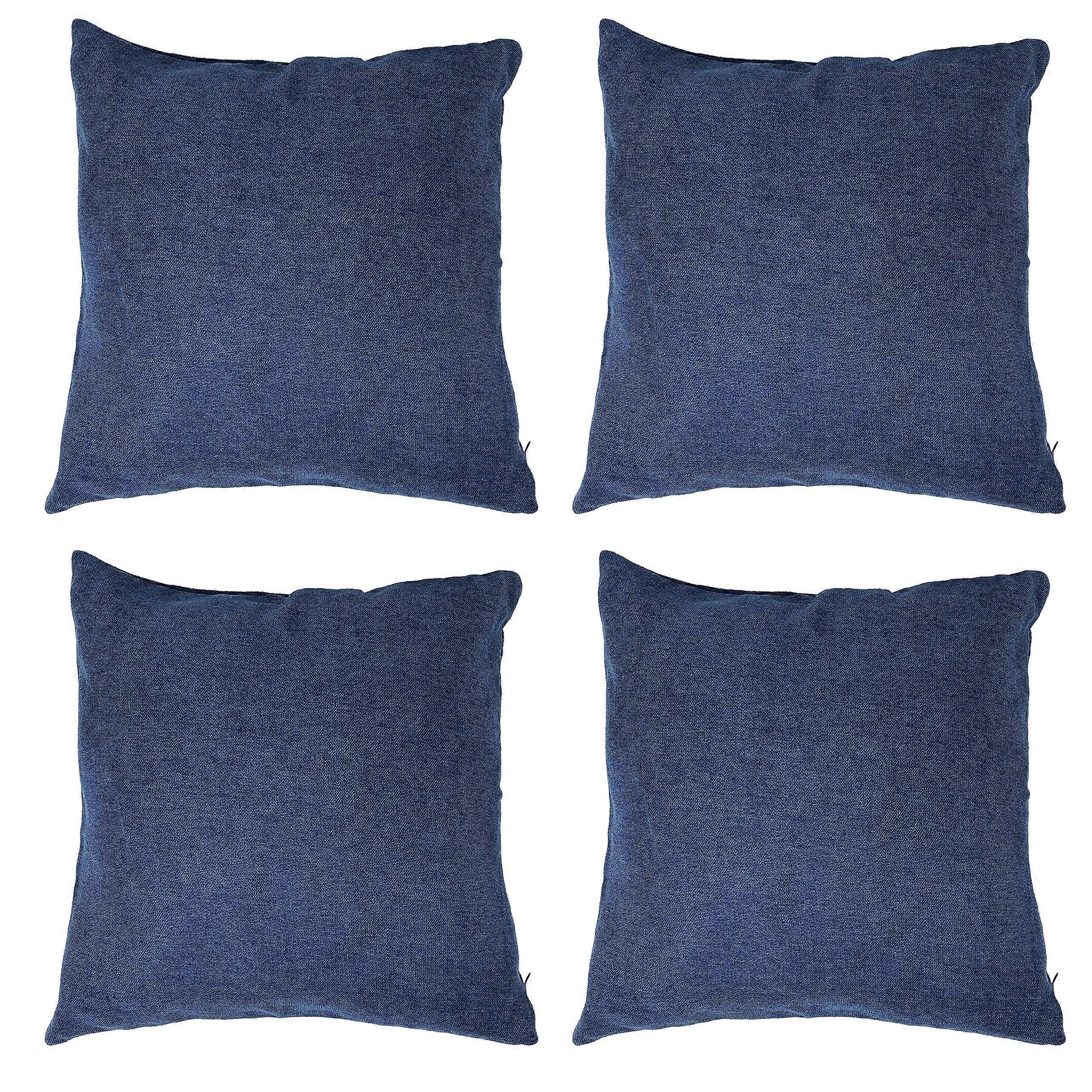4 Pack Solid Color Throw Pillow Case for Couch Sofa 18x18 Inch