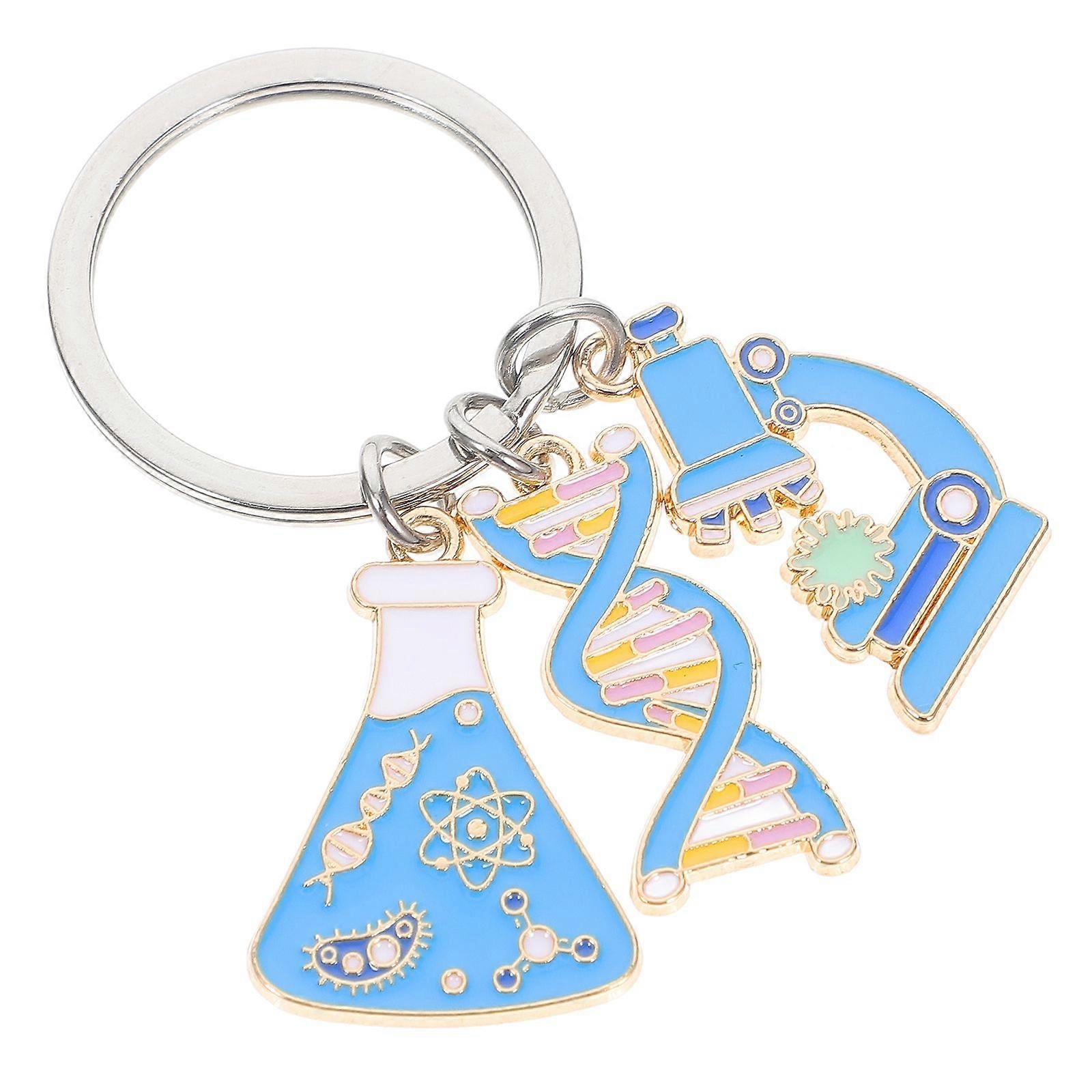Science Keychain Science Teacher Keychain Lab Technologist Dna Keychain Scientist Physicist Chemist Keyring Jewelry Purse Backpack Charm