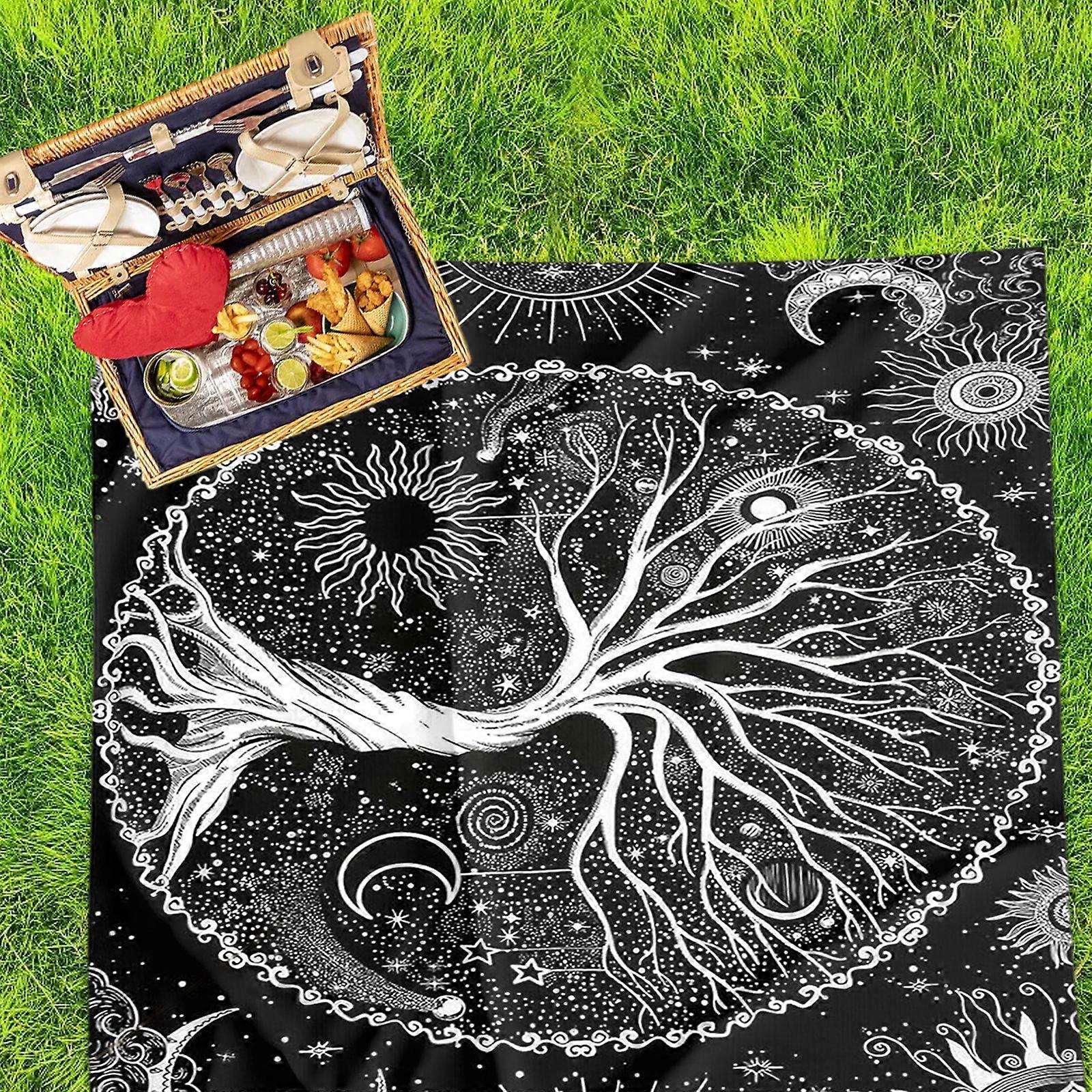 Willow Hamper Service Gift Set, Portable Bamboo Wine Snack Table