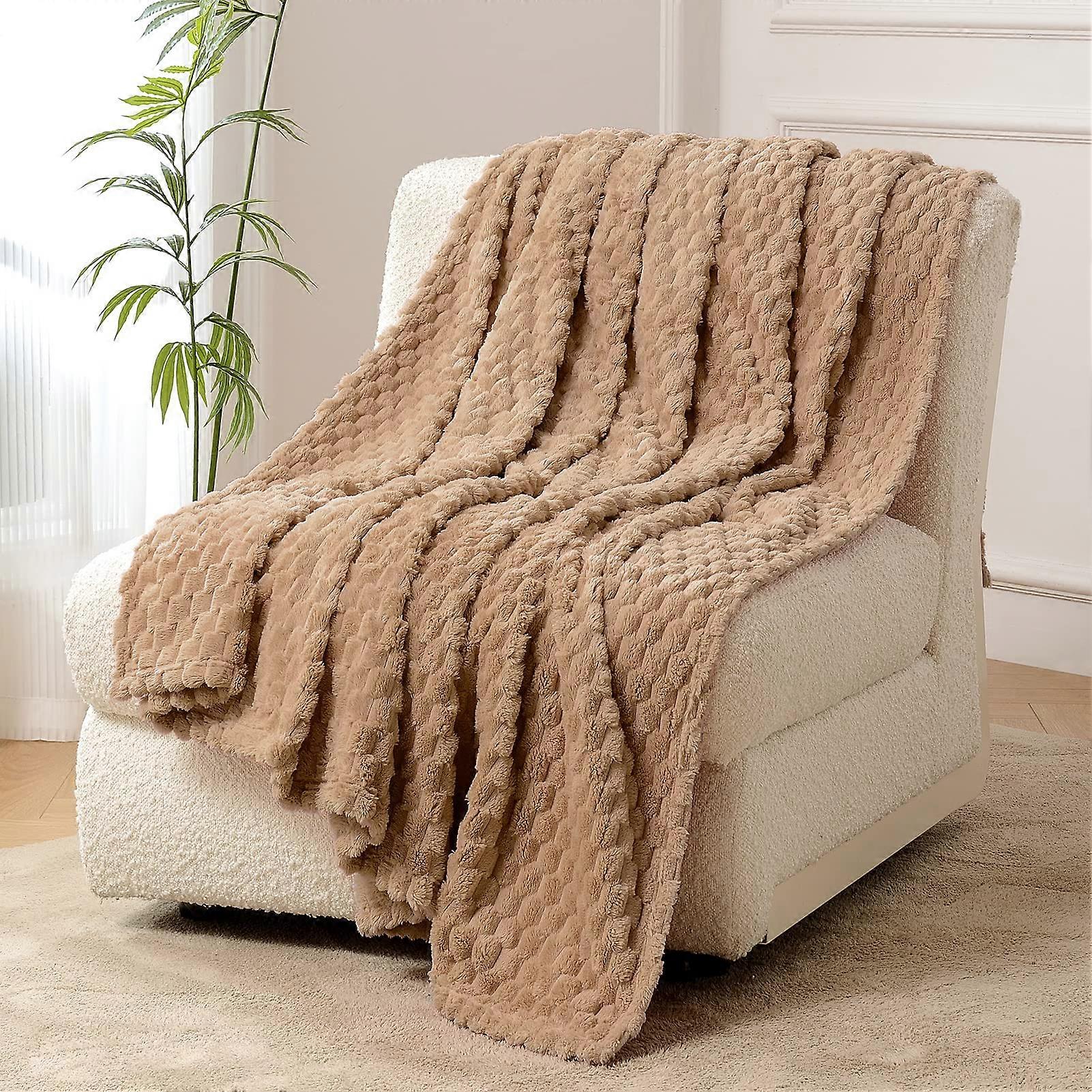 Super Soft Plush Fuzzy Throw Blanket for Couch 50x60 Inches