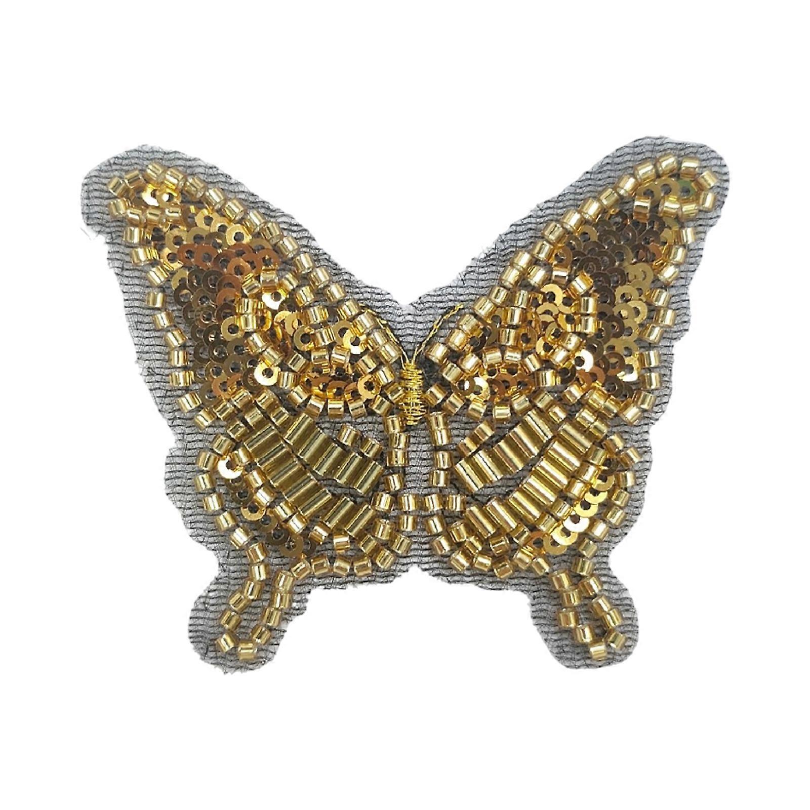 Unique Beadwork Neck Applique Fabric Patches Sewing On Decors for Adding Charm to Daily Outfit and Theme Parties