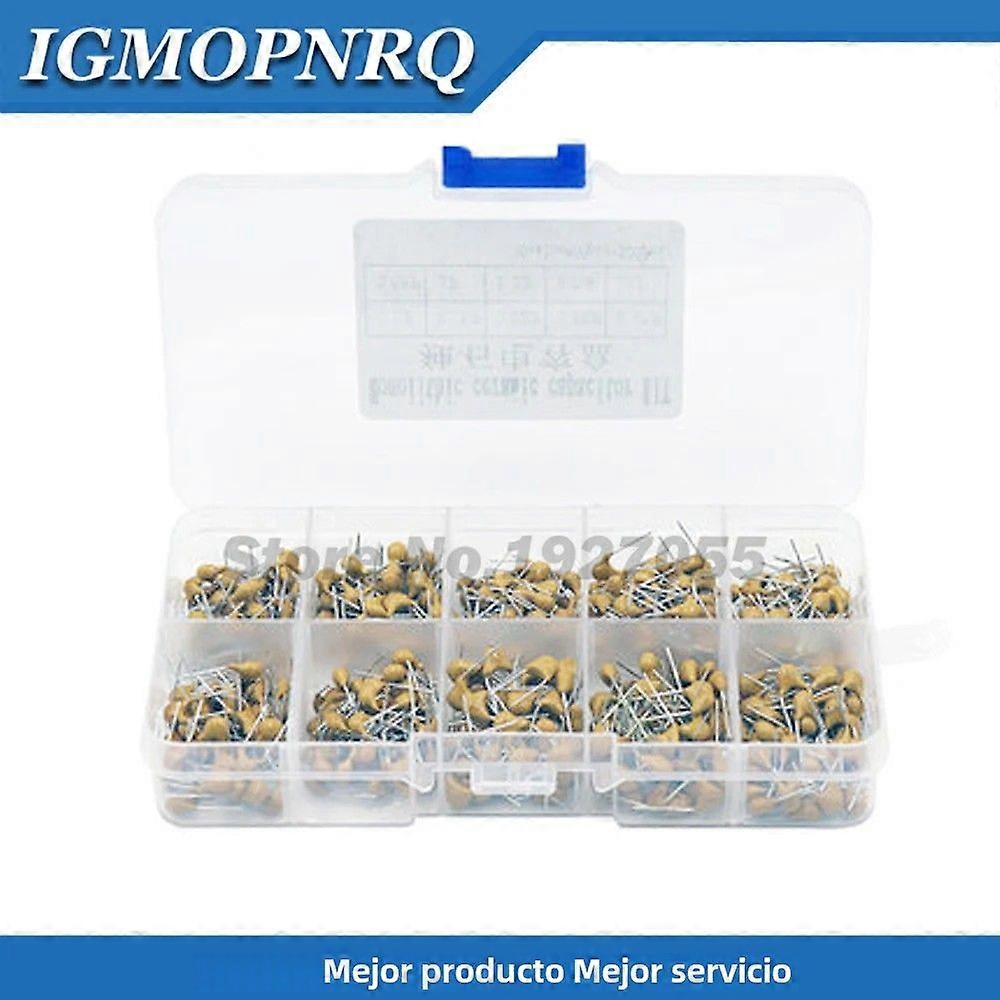 Assorted 50Pcs Ceramic Multilayer Resistor Kit 0.1uF-10uF 104~106 50V with Storage Box Electronic Components Set