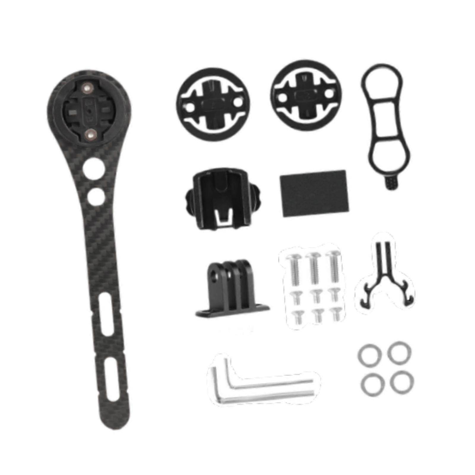 Out Front Bike Computer Mount for Mountain and Road Bicycles, Adjustable Stopwatch and Camera Bracket, Durable Design