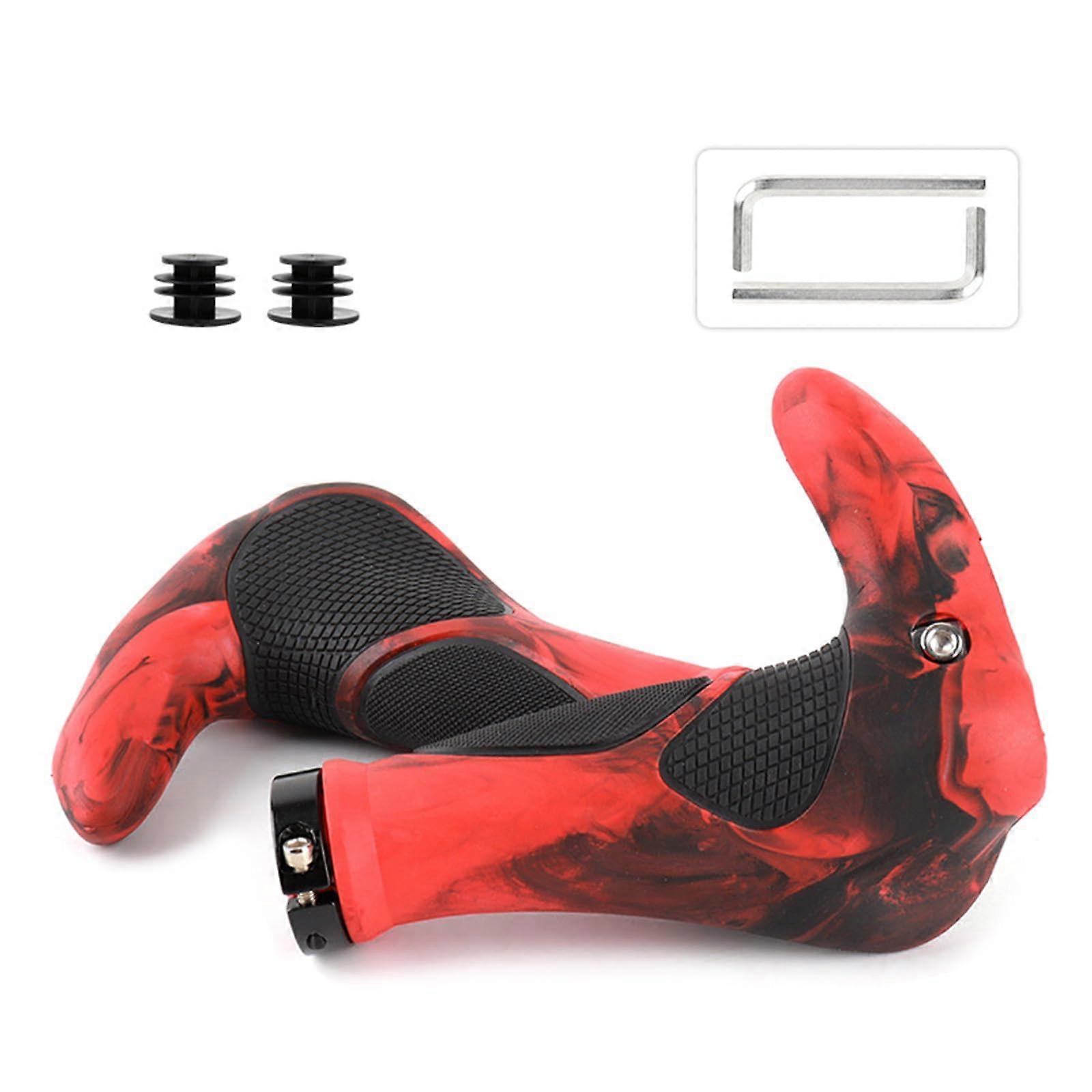 Bike Handle Grips Nonslip Replacement for BMX Mountain Bikes, Compatible with Scooters, Durable Rubber, Ergonomic Design
