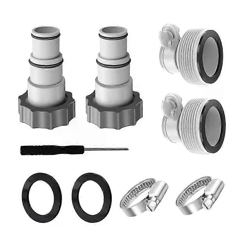 Swimming Pool Hose Adapter with Collar for Intex Fit ARU Threaded Pumps X7XA